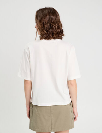 T-shirt manches courtes blanc femme