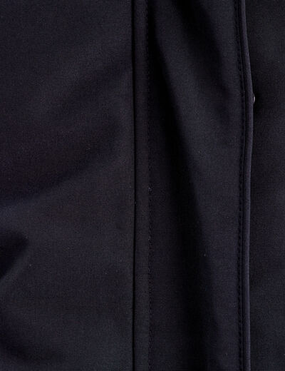 Parka droite avec capuche noir femme