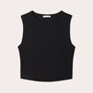 Débardeur cropped noir femme