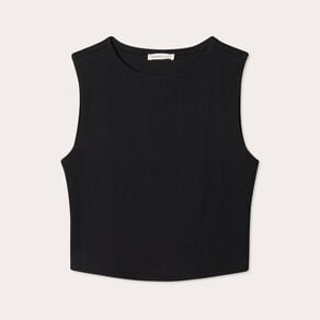 debardeur cropped noir femme Débardeur cropped noir femme