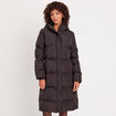 Doudoune longue à capuche noir femme