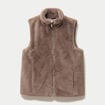 Veste sans manches fermeture zipp&eacute;e taupe femme