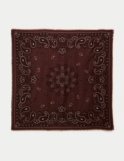 Foulard marron fonc&eacute; femme