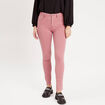 Jeans slim 5 poches vieux rose femme