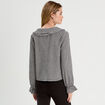 Blouse col claudine et noeuds blanc femme
