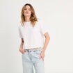 T-shirt avec coquillages blanc femme