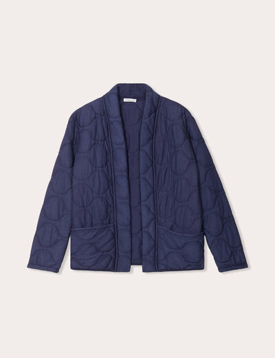 Veste matelassée bleu marine femme