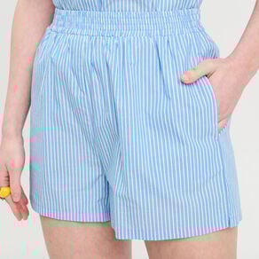 short droit bleu femme Short droit bleu femme