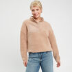 Sweat effet polaire beige femme