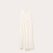 Robe longue évasée ajourée ecru femme