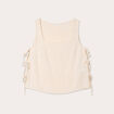 Débardeur noeuds côtés beige femme