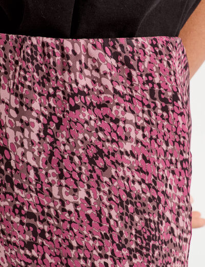 Jupe longue évasée vieux rose femme