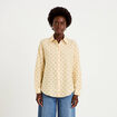 Chemise oversize manches longues jaune femme