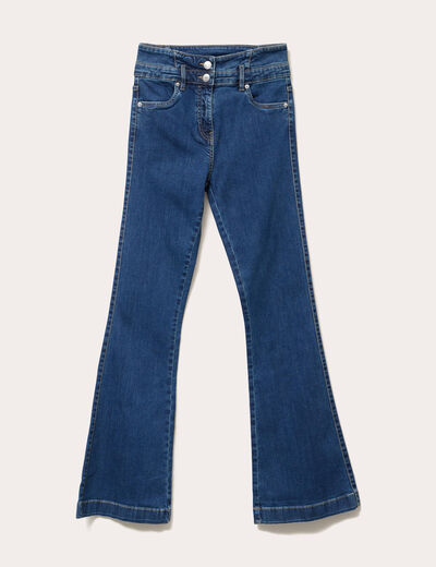 Jeans bootcut taille haute denim stone femme