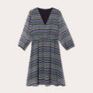 Robe &eacute;vas&eacute;e manches 3/4 noir femme