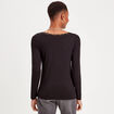 T-shirt manches longues noir femme