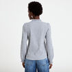 Chemise droite manches longues bleu fonc&eacute; femme