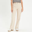 Pantalon large poches cargo ecru femme