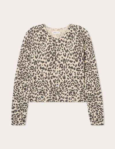 Gilet manches longues multicolore femme