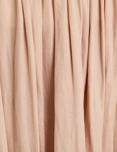 Jupe longue évasée effet satin sable femme