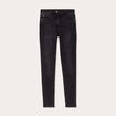 Jeans skinny taille haute denim noir femme