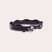 Ceinture oeillets et clous noir femme