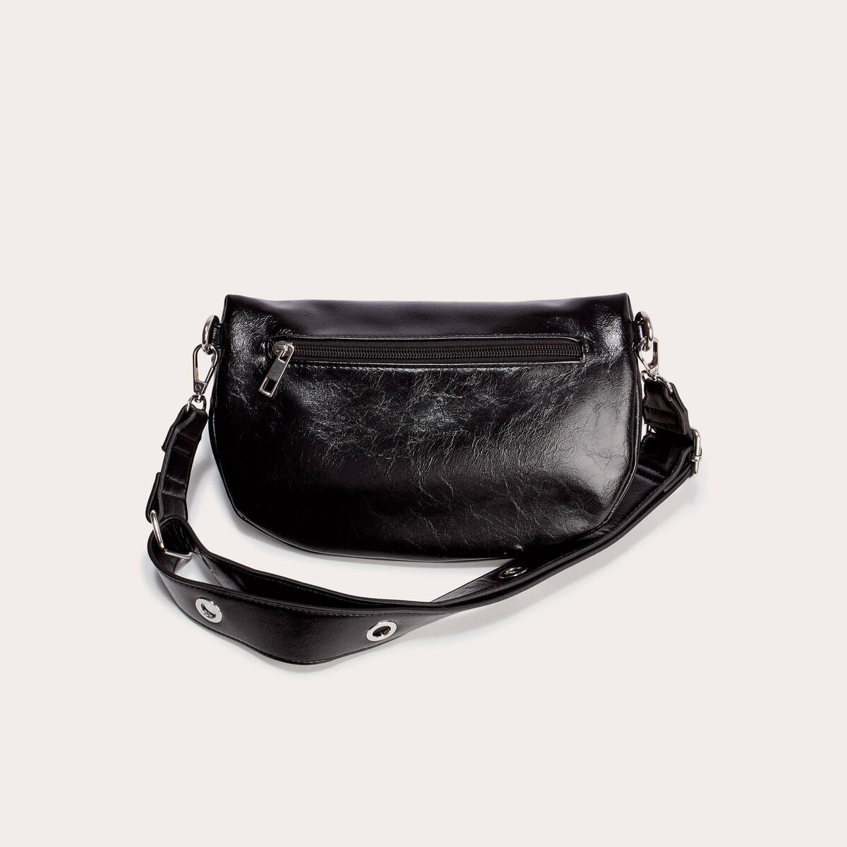 Sac banane similicuir noir femme