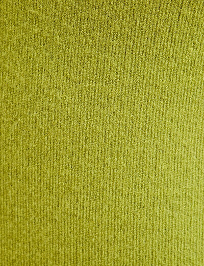 Robe pull droite col polo vert anis femme