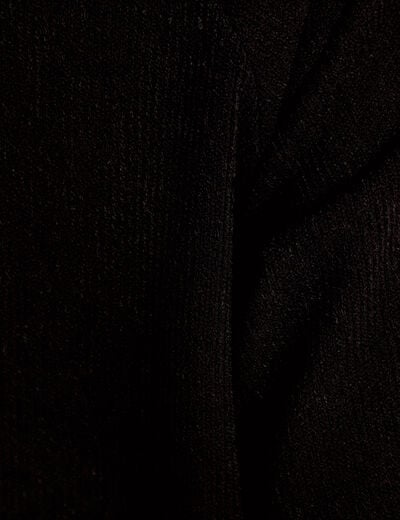 Top bi-mati&egrave;re dentelle col rond noir femme