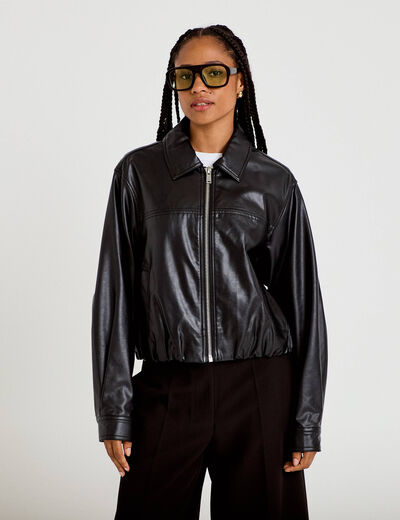 Bomber oversize noir femme