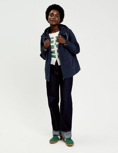 Parka 3-en-1 bleu marine femme