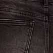 Short en jean avec broderie denim noir femme