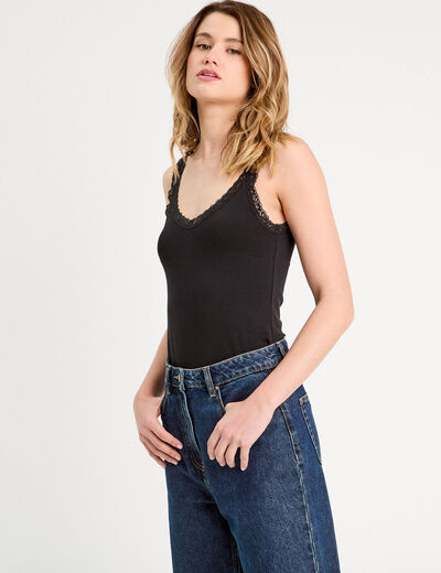Débardeur sans manches noir femme