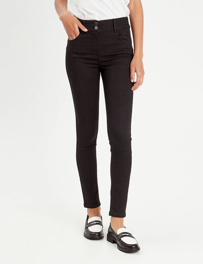 Jeans slim push-up denim noir femme