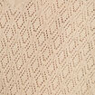 Pull ajour&eacute; col v manches courtes beige femme