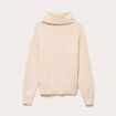 Pull avec col roul&eacute; ecru femme