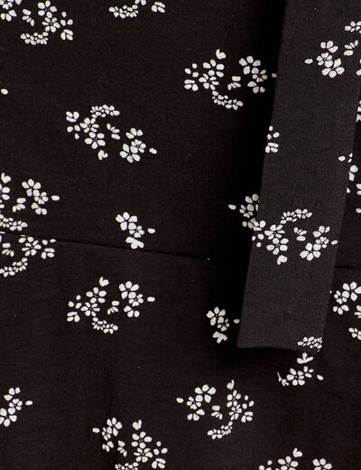 Jupe-short évasée noir femme