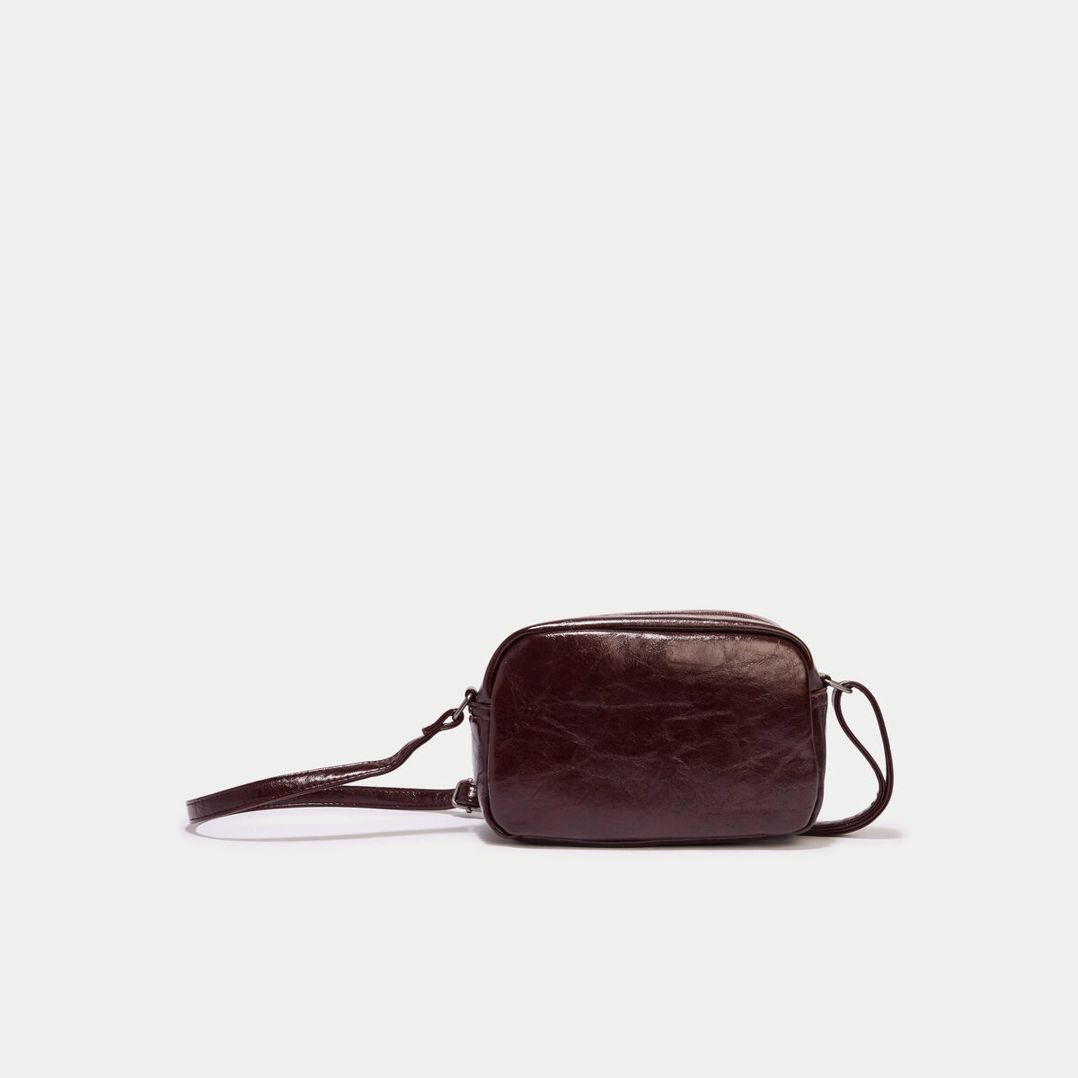 Sac aspect daim bordeaux femme