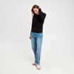 Pull manches longues noir femme