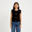 Gilet sans manches noir femme