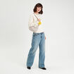 Pull manches chauves-souris ecru femme
