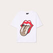 T-shirt The Rolling Stones blanc femme