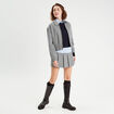 Pull chemise 2-en-1 bleu marine femme
