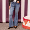 Jeans flare denim stone femme