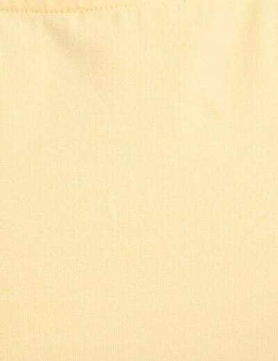 T-shirt manches brodées jaune clair femme