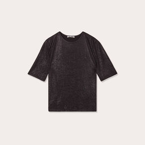 T-shirt paillettes noir femme