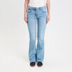 Jean flare taille basse denim double stone femme