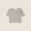 Pull manches courtes noir femme