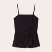 Bustier bretelles fines noir femme