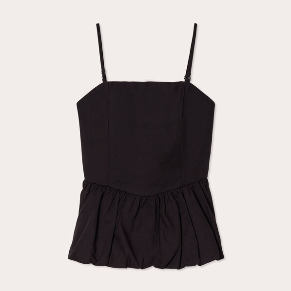 Bustier bretelles fines noir femme
